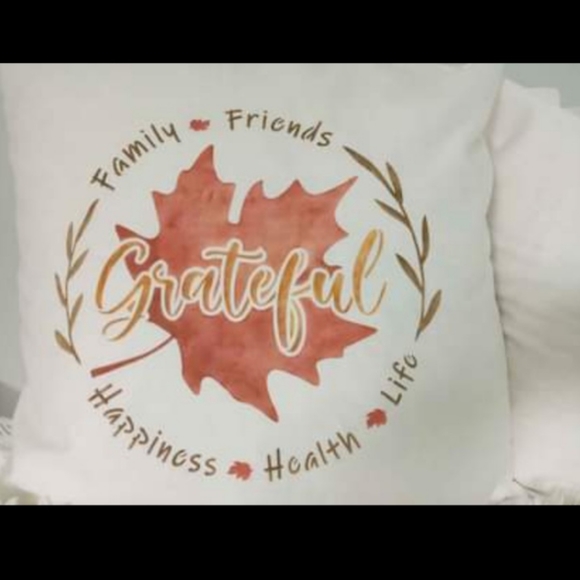 Fall Thanksgiving Throw Pillow Covers Handmade - Picture 2 of 3